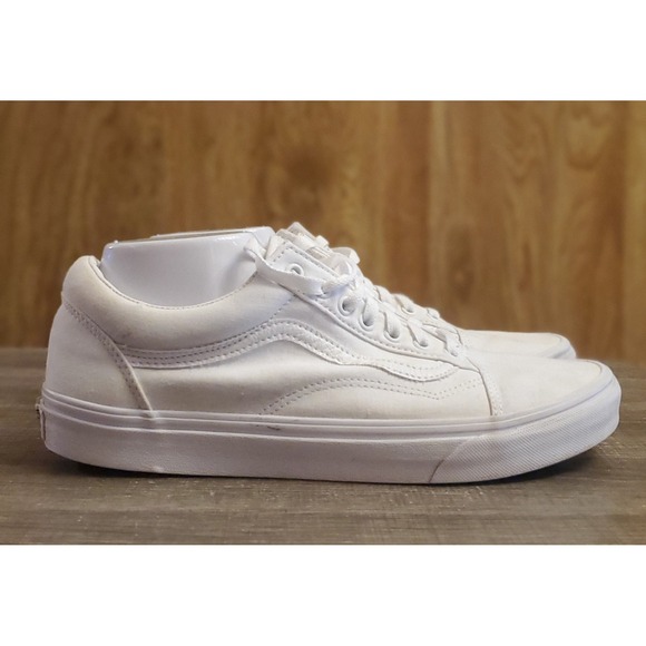 Vans Old Skool Canvas Sk8 Shoes Men's Size 11 Triple White - Picture 1 of 12